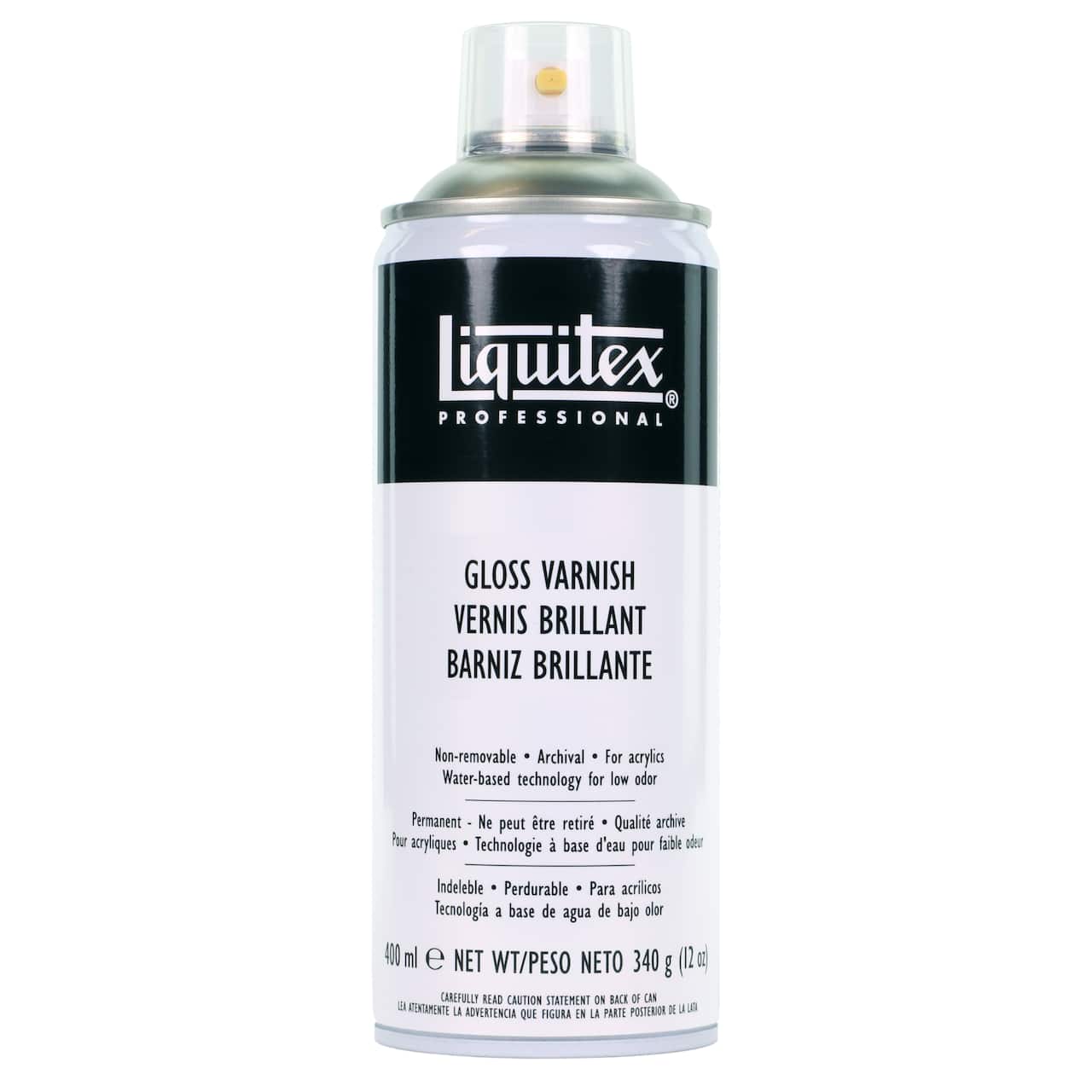 Vernis brillant professionnel en aérosol Liquitex